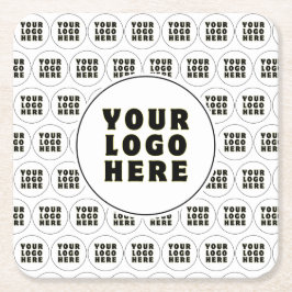 Einfach Minimalistisches Logo und Text Rechteckiger Pappuntersetzer