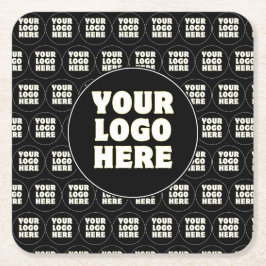 Einfach Minimalistisches Logo und Text Rechteckiger Pappuntersetzer