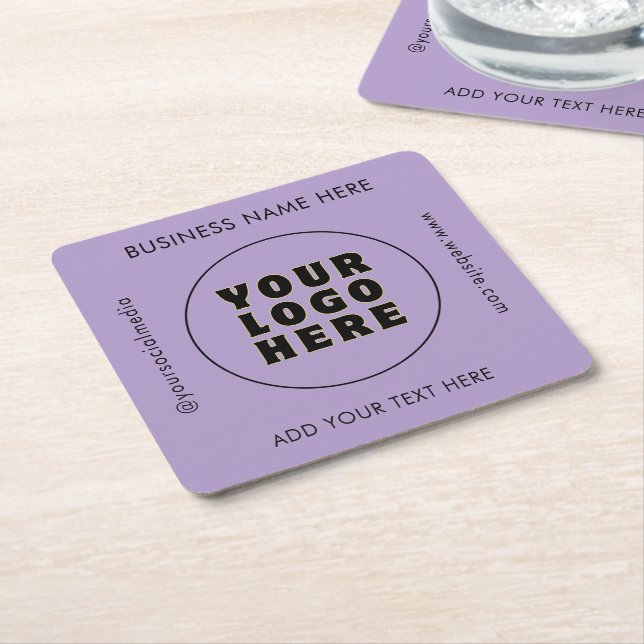 Einfach Minimalistisches Logo und Text Rechteckiger Pappuntersetzer (angewinkelt)