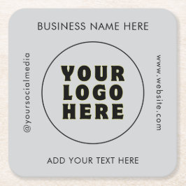 Einfach Minimalistisches Logo und Text Rechteckiger Pappuntersetzer