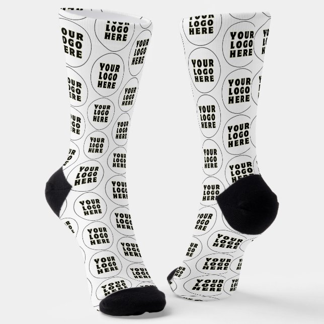 Einfach Minimalistisches Logo und Text Socken (Gewinkelt)