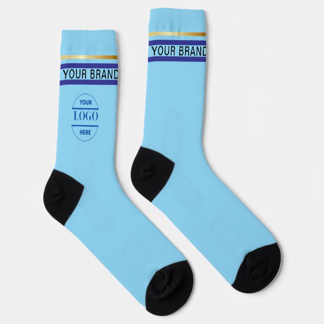 Einfach Minimalistisches Logo und Text Socken (Rechts)