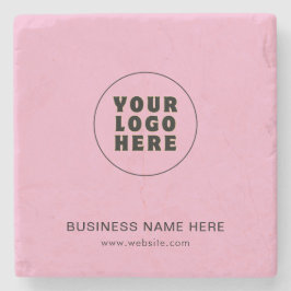 Einfach Minimalistisches Logo und Text Steinuntersetzer