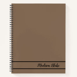 Einfach minimalistisches Schlicht Pastel Brown Not Notizbuch