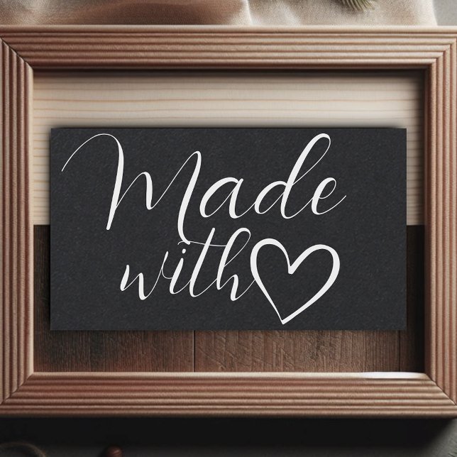 Einfach Minimalistisches Schwarz aus Liebe Visitenkarte (Von Creator hochgeladen)
