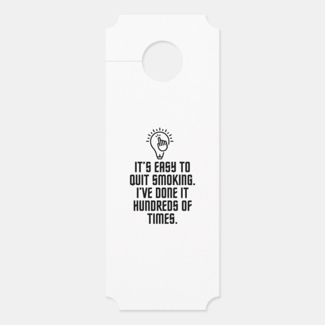 Einfach mit dem Rauchen aufhören Türanhänger (Vorderseite)