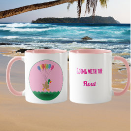 Einfach mit dem Strom schwimmen - Enten Humor Tasse