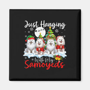 Einfach mit meinen Samoyeds spielen Weihnachten Dr Magnet