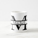 Einfach Mit Monogramm Name Personalisiert Kaffeetasse<br><div class="desc">Einfach Mit Monogramm Name Personalisierter Schlamm aus Ricaso - Textänderung,  um Ihre Bedürfnisse zu Anzug</div>