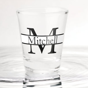 Einfach Mit Monogramm Name Personalisiert Schnapsglas