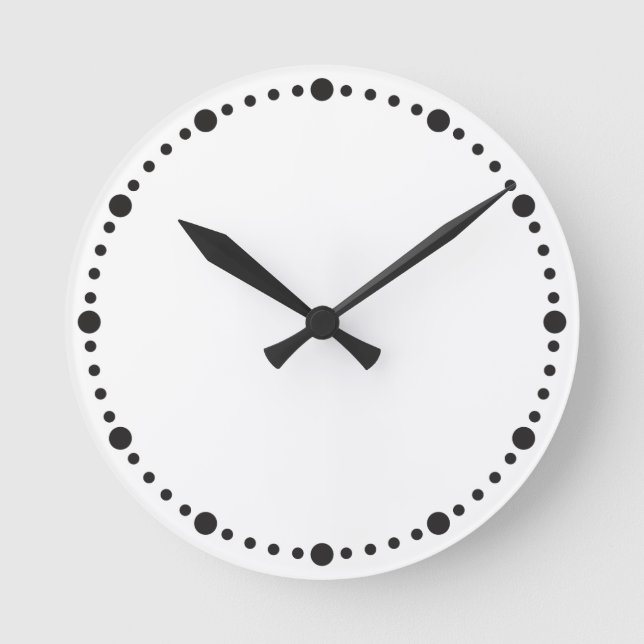 Einfach mit schwarzen Punkten Uhr (Vorderseite)