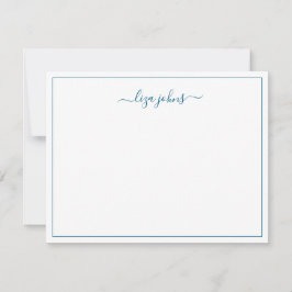 Einfach Modern Blau Schrift Professional  Mitteilungskarte