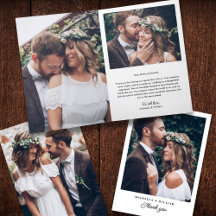 Einfach Modern Elegant 4-Fotos Hochzeit
