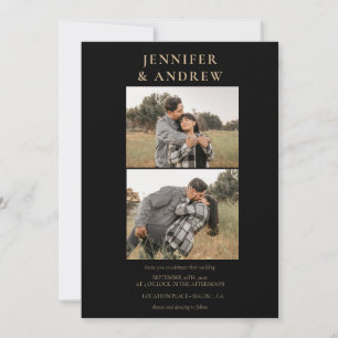Einfach Modern Elegant Foto-Hochzeits-Einladung Einladung