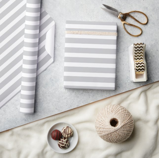 Einfach, modern, grau gestrichen Minimalistisch Geschenkpapier (Kunsthandwerk)