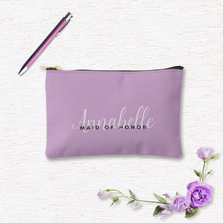 Einfach Modern Lila Lila Hochzeit individuell Zubehörtasche