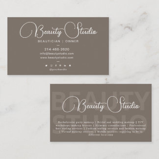 Einfach, modern, Makeup artistisch, Beautician, Bo Visitenkarte