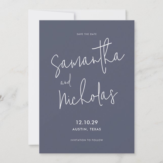 Einfach modern Minimalistisch Save The Date (Vorderseite)