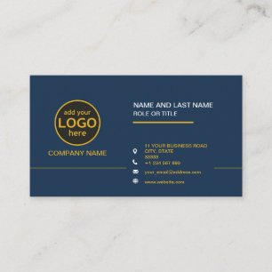 Einfach Modern Professionell Dunkle Farbe Logo Bus Visitenkarte