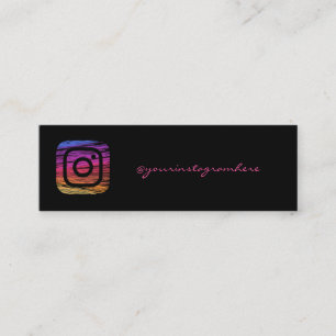 Einfach Modern Professionell, Instagram Social Med Mini Visitenkarte