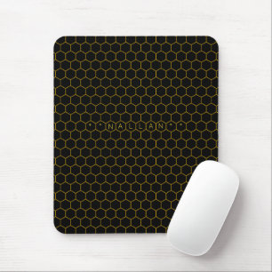 Einfach & modern, schwarz-gelb, WabenIndividuelle Mousepad