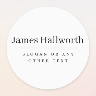 Einfach, modern schwarz und weiß wasserdicht etiketten