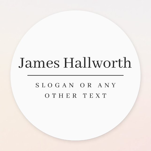 Einfach, modern schwarz und weiß wasserdicht etiketten (Von Creator hochgeladen)