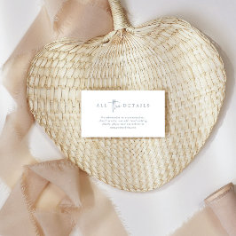 Einfach modern und Minimalistisch | Angaben zur Ho Begleitkarte