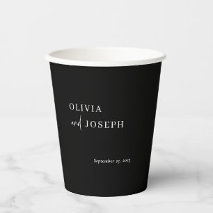 Einfach modern und Minimalistisch Dunkle Schwarz Pappbecher