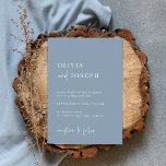 Einfach modern und Minimalistisch | Dusty Blue Wed Einladung<br><div class="desc">Diese eleganten,  staubigen blauen Hochzeitseinladungen sind einfach und minimalistisch,  aber sehr stilvoll,  dank der modernen handgeschriebenen Schrift und der sauberen Anordnung.</div>