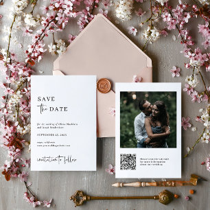 Einfach modern und Minimalistisch   Große Foto-Hoc Save The Date