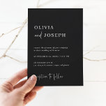 Einfach modern und Minimalistisch | Hochzeit Einladung<br><div class="desc">Diese eleganten,  schwarzen Einladungen sind einfach und minimalistisch,  aber sehr stilvoll,  dank der modernen handschriftlichen Skripte und sauber Layout.</div>