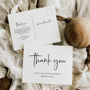 Einfach modern und minimalistisch Hochzeit Postkarte