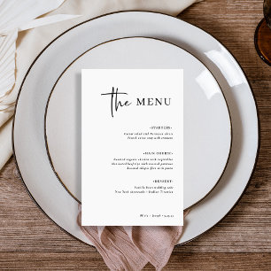 Einfach modern und Minimalistisch Hochzeitsmenü