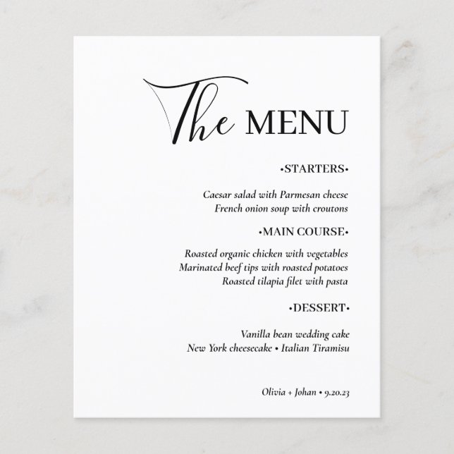 Einfach modern und Minimalistisch | White Wedding  Flyer (Vorne)