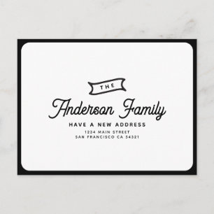 Einfach Modern Vintage Wir haben eine neue Adresse Postkarte