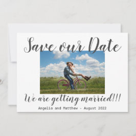 Einfach modern werden wir heiraten Foto Save The Date