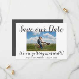 Einfach modern werden wir heiraten Foto Save The Date