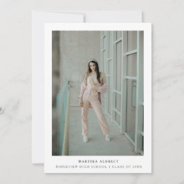 Einfach moderne Abschluss-Fotokarte Dankeskarte