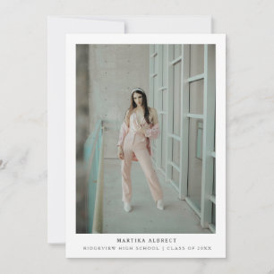 Einfach moderne Abschluss-Fotokarte Dankeskarte