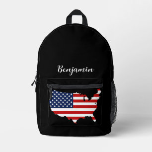 Einfach moderne amerikanische USA-Flagge National Bedruckter Rucksack