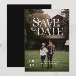 Einfach Moderne Boho Foto Save-the-Date Save The Date