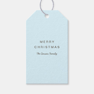 Einfach moderne bunte hellblaue Weihnachten Geschenkanhänger