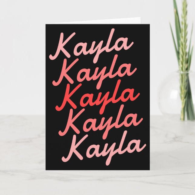 Einfach moderne coole Tygrafie Name Kleinkind  Karte (Vorderseite)