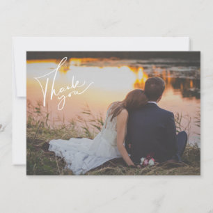 Einfach moderne Foto-Dankeschön-Hochzeit Karte