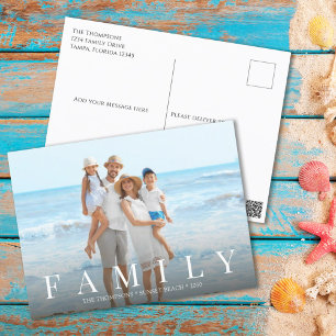 Einfach Moderne Foto-Familie Minimalistisch Benutz Postkarte