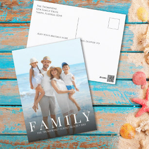 Einfach Moderne Foto-Familie Minimalistisch Benutz Postkarte