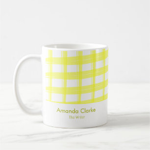 Einfach moderne Gelbgitter-Design-Kaffeemaschine T Kaffeetasse
