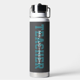 Einfach moderne graue Lehrerin Trinkflasche