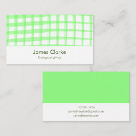 Einfach moderne Green Lattice Design Business Card Visitenkarte